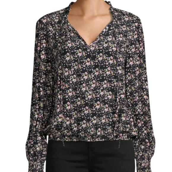 new Sanctuary large floral lightweight tie front peasant blouse top TLS1 4517 - Picture 1 of 11